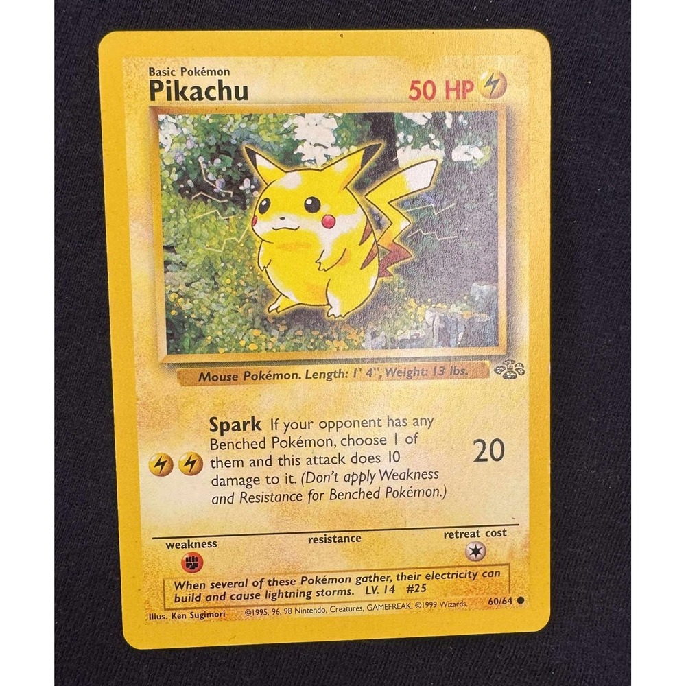 Pokemon‎ Base Set Pikachu 60/64 Common Card 1999